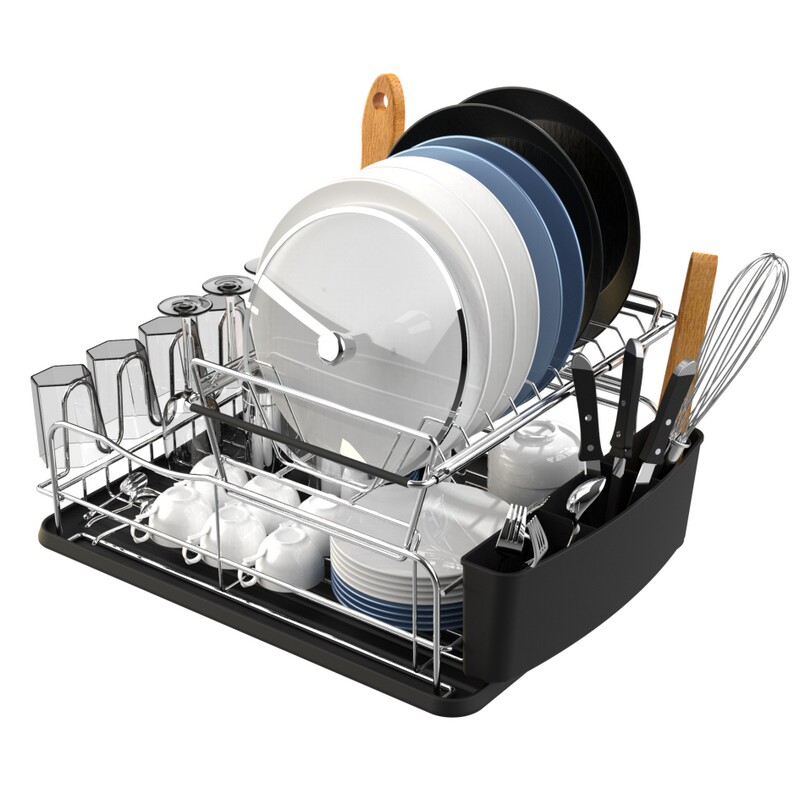 Expandable two tier dish rack